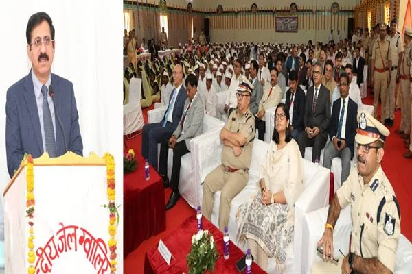 जेल लोक अदालत के शुभारंभ का दृश्य